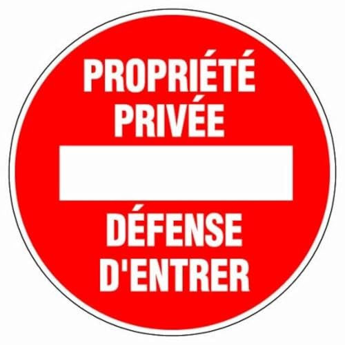 Novap Polystyrène Panneau Propriété privée défense d'entrer - Rigide Ø300mm - 4061368, Blanc