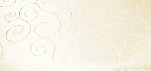 Unbekannt Tischdecke oval 160x220 cm Struktur damast Circle bügelfrei fleckenabweisend #1316 (Champagner)