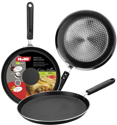 IBILI 405826 Sarten de crepes indubasic, Negro, 26 cm