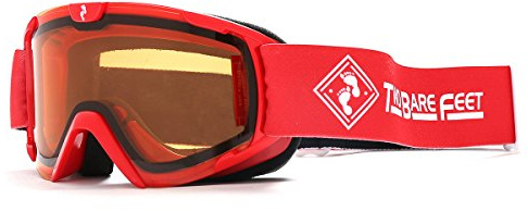 Two Bare Feet Nitro Junior Ski Snow Goggles (Red/Orange)