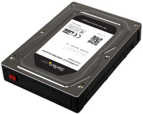 StarTech.com Adaptador Caja para Discos Duros o SSD de 2,5 a 3,5 SATA, Convertidor para Disco Duro Externo para Unidades de hasta 12,5mm de Altura (25SAT35HDD)