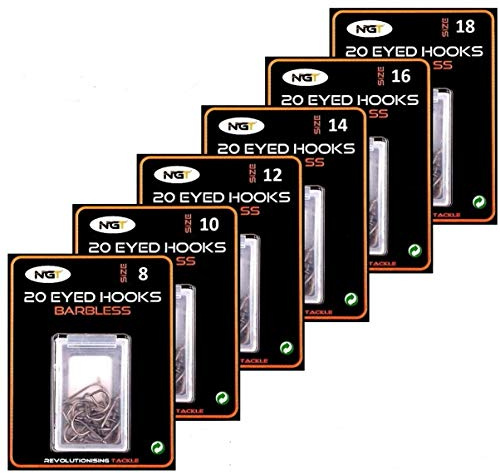 Barbless Eyed Course Fishing Hooks Size 16