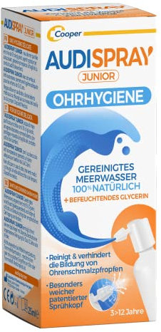 AUDISPRAY - Junior - Ohrenspray - Hygiene - Kinder - Ohrenhygiene - Verhindert die Ansammlung von Ohrenschmalz - Spray - 25 mL - Von 3 bis 12 Jahren