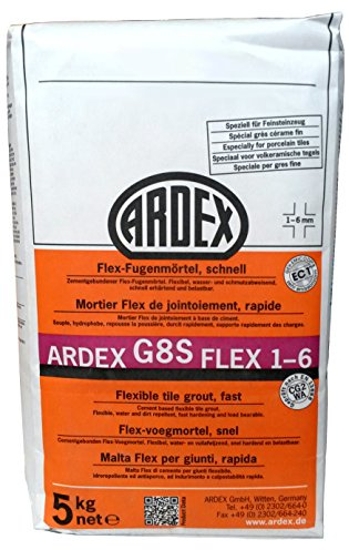 ARDEX G8S Flex-fogmurbruk snabb 1–6 mm (5 kg, cementgrå)