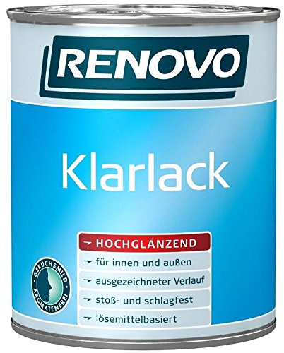 2,5 Liter RENOVO Klarlack hochglänzend für außen und innen