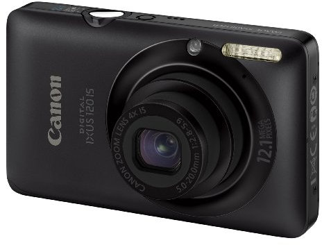 Canon Digital IXUS 120 IS Digital Camera - Black (12.1 Megapixel, 4x Optical Zoom) 2.7 inch LCD