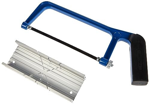 Werkzeyt Schneidladen-Set Alu 2-teilig - blau/schwarz - Allzwecksäge mit Metallsägeblatt 150 mm - Aluminiumschneidlade 140 x 40 x 20 mm/Bügelsäge/Eisensäge/Holzsäge / CP804162
