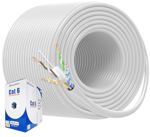 Cable Matters [UL Listed] In-Wall Rated (CM) Cat 6 / Cat6 Bulk Cable (Cat6 Ethernet Cable 305m) in White
