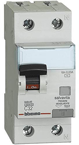BTicino GA8813AC32 Interruttore Magnetotermico Differenziale, 32 A
