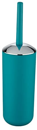 WENKO WC-Garnitur Mod. Brasil, hochwertiger Bürstenhalter mit mattierter Oberfläche aus bruchsicherem Kunststoff, BPA-frei, ideal für Bad & Gäste WC, inklusive Toilettenbürste, Ø 10 x 37 cm, Petrol