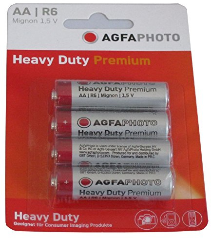 Agfaphoto Premium - Confezione da 4 pile zinco universale LR6/AA, 460 mAh