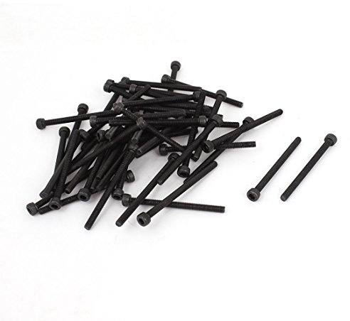 sourcing map 50 Stück Zylinderkopfschrauben M3 x 40 mm Innensechskantschraube Legierung Stahl Sechskantschraube Socket Head Cap Schrauben Schwarz