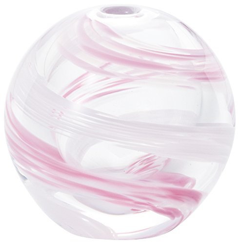 Aderia Tsugaru Vidro F-71662 Vase, Pink, Maximum Diameter 2.8 x Height 2.6 inches (7 x 6.5 cm), Flower Traveling Cherry Blossom Sink, Single Wheel Insert, 1 Box, Made in Japan