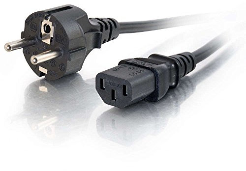 C2G 88544 Cavo di alimentazione 3M (da IEC320C13 a CEE 7/7) 9 piedi Kettle Lead Strom Cord, nero