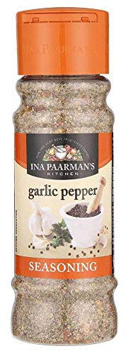 Ina Paarman | Garlic Pepper Seasoning | 200ml | Award Winning | All Purpose | Pairs with Meat, Veg, Salads, Sauces, Stews | Natural Ingredients | Cooking | Spice | Garlic Pepper Seasoning