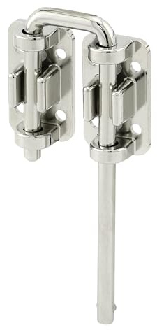 Prime-Line U 9846 Patio Sliding Door Loop Lock, 1-1/8 In. Hardened Steel Bar with Diecast Base, Nickel Plated (Single Pack)