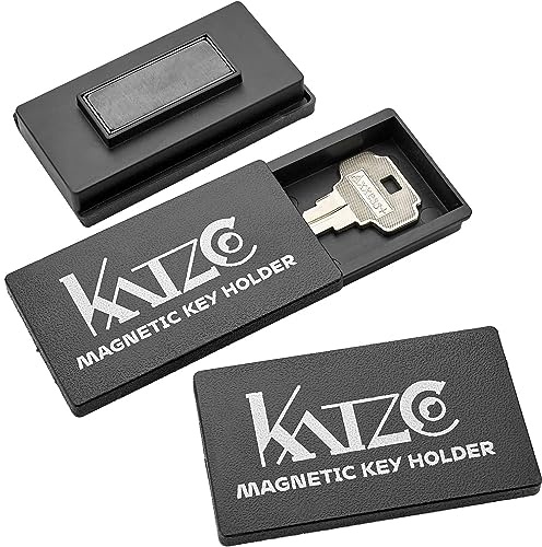 3-Pack Magnetic Key Lock Box by Katzco - Hide a Spare Key - 1.25 x 2.75 in Strong Magnet Case for Car, Home, Outdoor Use - Discreet Storage for Emergency Access - Black