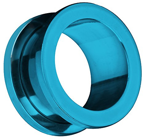 Piersando Flesh Tunnel Ohr Plug Piercing Farbige Ohrpiercing Schraub Edelstahl