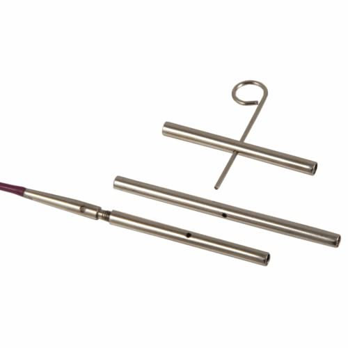 KnitPro Symfonie Replaceable Knitting Cables for Wooden Needles, Metal, silver, Seilverbinder