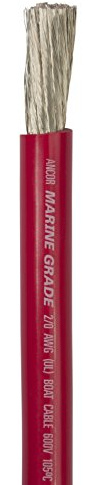 Ancor Marine Grade Primary Wire and Battery Cable (Red, 25 feet, 2/0 AWG)