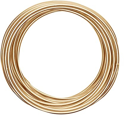 Vaessen Creative 24233-003 Aludraht Schmuck, Biegsam, Aluminium, hell Gold, 4 mm x 10 m, Light Gold, 1000 x 0.4 x 0.4 cm