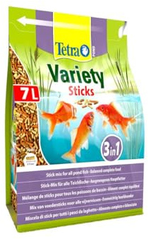 Varillas de variedad de alimentos para peces de estanque Tetra Pond, 7 litros
