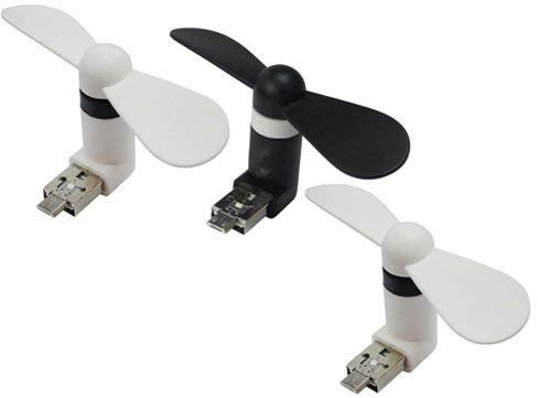 Akust 2-in-1 USB/Micro USB OTG Mini Fan for Android Mobile Phone/Tablet PC/Desktop 3 PCS