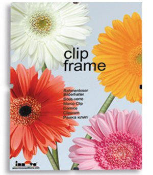 Innova Editions 40 x 50 cm/ 20 x 16-Inch Plastic Safety Glass Frame For Picture or Poster with Clips and White Edged Backing Board