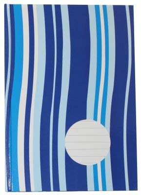Idena 542917 - Kladde A6, liniert, mit 96 Blättern, 70 q/m, gestreift, blau