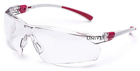 Univet 506U.03.02.00 Schutzbrille Nr.506U mit klarem Glas in weiß/rosa