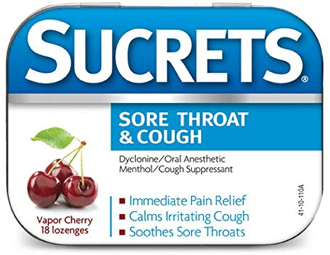 Sucrets Sore Throat & Cough Vapor Cherry 18 Each (Pack of 3)