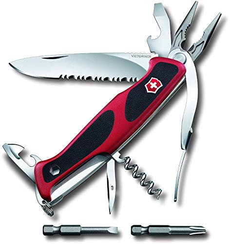 Victorinox, Ranger 174 W Grip, Coltello Svizzero, Originale, Multiuso, Campeggio, 17 Funzioni, Needle-nose pliers, Nut wrench, Bloccabile