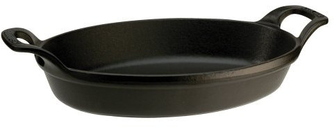 Staub Auflaufform aus Gusseisen, oval, 24,1 x 17,1 cm, mattschwarz