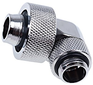 Alphacool 17243 Eiszapfen 19/13mm Anschraubtülle 90° drehbar G1/4 - Chrome