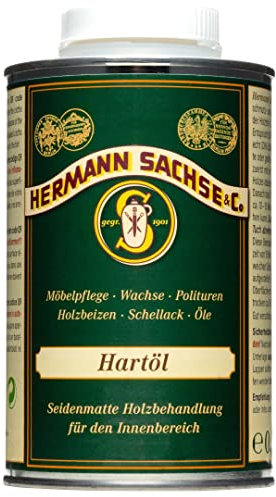 Hartöl für Eiche Nussbaum Akazie Buche - transparentes Holzöl zur Pflege im Innenbereich Arbeitsplattenöl - Öl für Tische - Möbelöl auf Basis Leinölfirnis 500ml