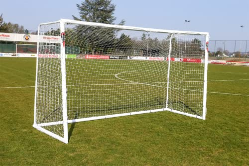 POWERSHOT® fotbollsmål 5 x 2 m PRO – tillverkad i Tyskland – superstabil uPVC och superdesign, väderbeständig, med klicksystem och valbara tillbehör (dörr + väska)
