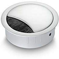 Eisnhauer Kabeldose Edelstahl chrom matt 60 mm, für mehrere Kabel geeignet, Bürstendichtung und abnehmbarer Deckel, Höhe ca. 21 mm