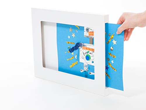 Articulate Gallery Single Children's Art Frame, 9 x 12’’, an award-winning slot sided picture frame for the instant display of 2D and 3D children’s artwork