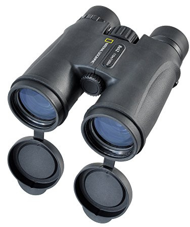 National Geographic 8 x 42 kikare med prismor av BaK-4-glas, full beläggning, gummerad kikare, vikbara ögonmusslor och stativanslutningsgänga, svart