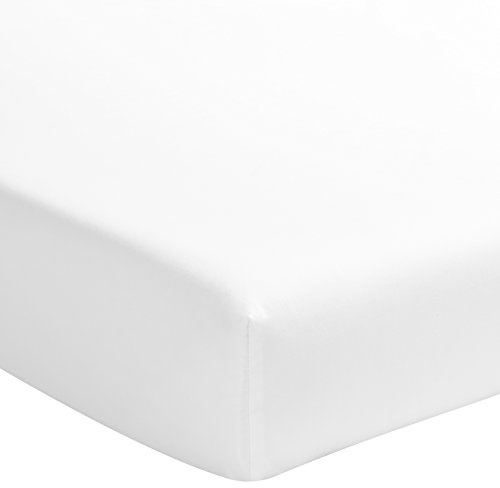 ESSIX Spannbetttuch Baumwoll-Satin Uni weiß, weiß, 200 x 200 cm