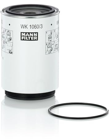 MANN-FILTER, WK 1060/3 x Kraftstofffilter | Für LKW, Busse, Schutz des Kraftstoffsystems, Injektorschutz, Zuverlässige Kraftstoffversorgung, Echte OE-Technologie