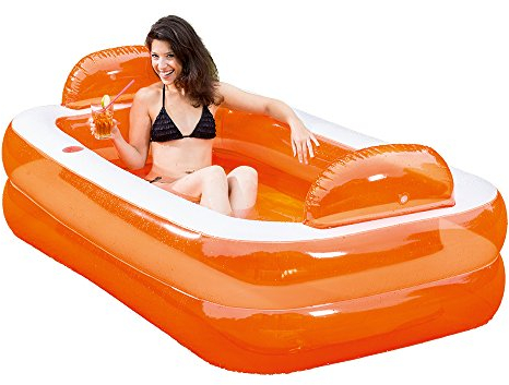 Happy People Relax und Genießer Pool, orange, 195x122x50cm