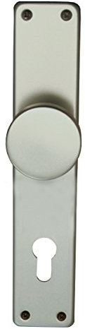 Alpertec 40364130K1 Aluminium Tanja - Knopfschild silber eloxiert PZ 72 mm Knopf Ø 51 mm Drückergarnitur Türdrücker Türbeschläge Neu