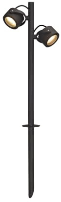 SLV luminaria de estaca SITRA 360 SL SPIKE/lámpara de exterior para iluminar el jardín, la terraza, las plantas, los caminos, el estanque, luminaria led de exterior / GX53 IP44 9 W antracita