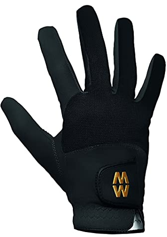 Macwet Men's & Women's 1 Pair Short Mesh Sports Gloves 8.5 Black