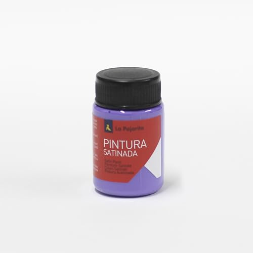 La Pajarita Pintura Satinada al Agua Violeta 35ml – Pintura Multisuperficie, Acabado Satinado, Alta Cubrición
