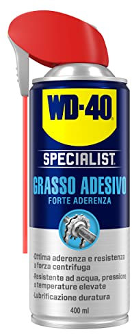 WD-40 - Specialist - Grasso Adesivo - Forte Aderenza - Lubrificante a lunga durata - Resistenza a centrifugazione, acqua, carichi e temperature elevate - Ideale per ruote dentate e cuscinetti - 400ml