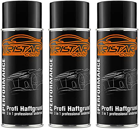 TRISTARcolor 3 in 1 Rostschutz Haftgrund Füller Spraydose 3 x 400ml grau | Primer, Sprühdose, gleicht Unebenheiten aus, perfekte Untergrundvorbereitung, Made in Germany