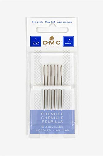DMC - Aiguilles Chenille | Pack de 6 Aiguilles | Broderie et Tapisserie