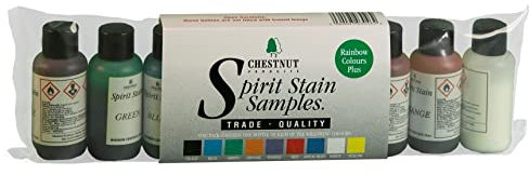 Chestnut SSR Spirit Stain Sample Kit , Rainbow Colours